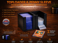 NathanPrints dual-compartment top loader and penny sleeve desk storage dispenser